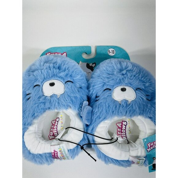 ✅️Squishmallows Fuzz A Mallows Harvey The Walrus Girls Slippers 9-10 Blue - Picture 5 of 5